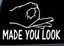 Made You Look Decal / Below the Waist OK Sign Circle Hand Gesture MEME ...