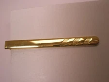 2-3/16" Thin Simple Design Gold Tone Vintage Tie Bar Clip plain