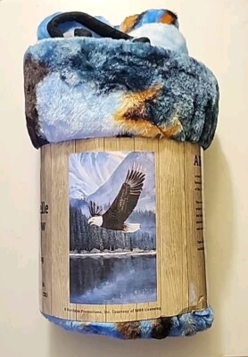 New Rachelle Throw Extra Long 40 x65  Northern Production Bald eagle.         