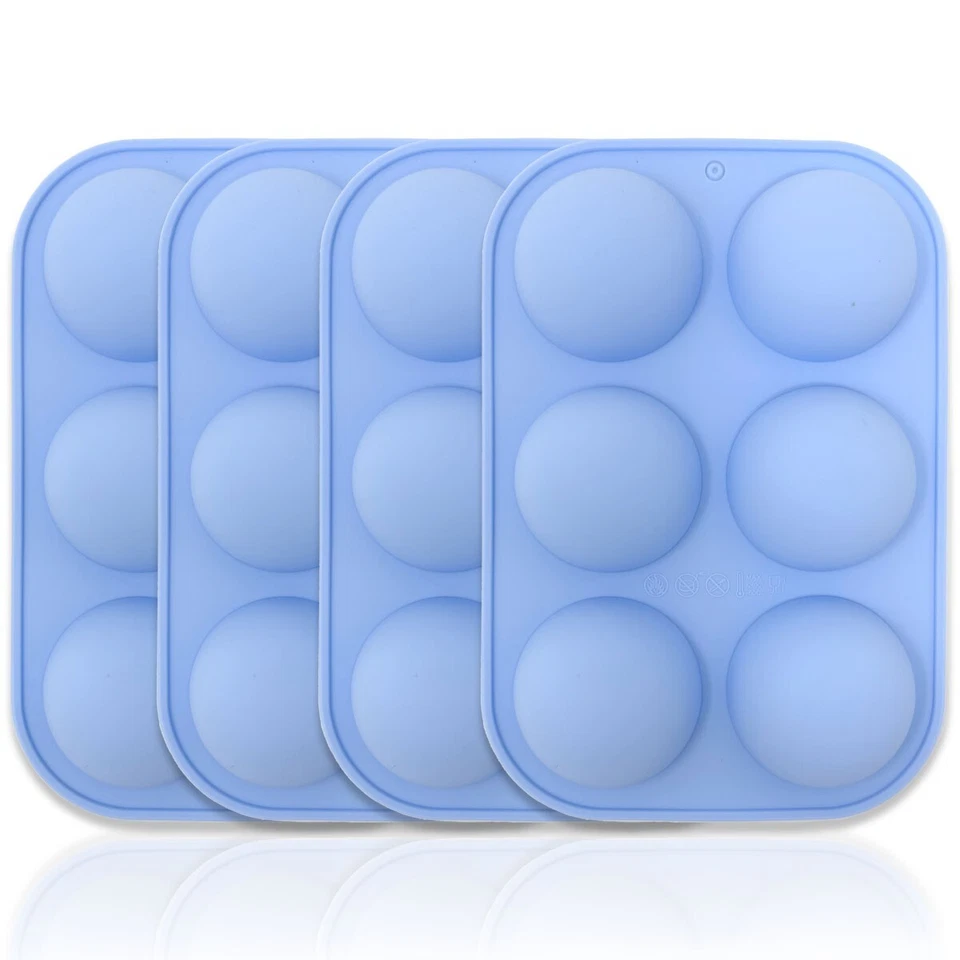 4x Silikon Halbkugel Backform Törtchen Kuchen Mulden Törtchenform Kuchenform - Bild 3 von 3