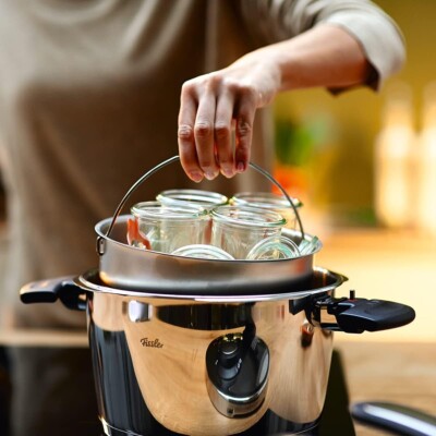 Fissler Steaming Board Perforated Steamer Steaming Basket 22cm with Tripod JAPAN
