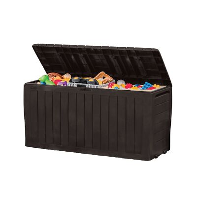 Keter Marvel Plus 71 Gallon Resin Outdoor Box for Patio Furniture Cushion Sto...