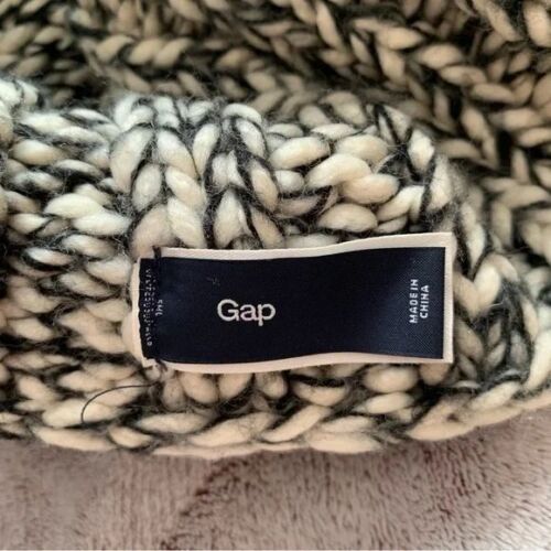 GAP Grueso Tejido Infinito Bufanda Negro Blanco Mármol Acogedor Invierno Cuello Calentador Grueso - Imagen 3 de 3
