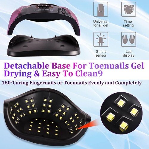 256W High Power UV LED Nail Lamp 4 Timer Setting Auto Sensor Smart Displayure - Picture 15 of 20