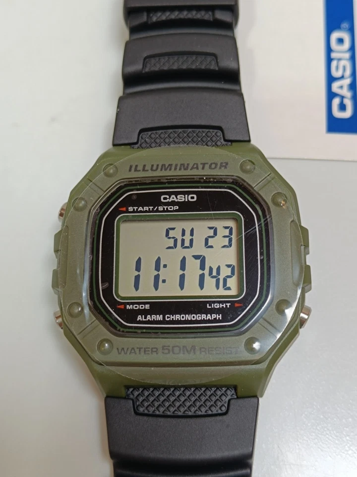 Casio Collection W-218 Herren Digital Armbanduhr grün/schwarz _0.1_5 - Bild 2 von 4