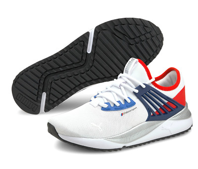 MENS PUMA BMW MMS M PACER FUTURE WHITE RED BLACK  DRIVING RACING KART CAT SHOES