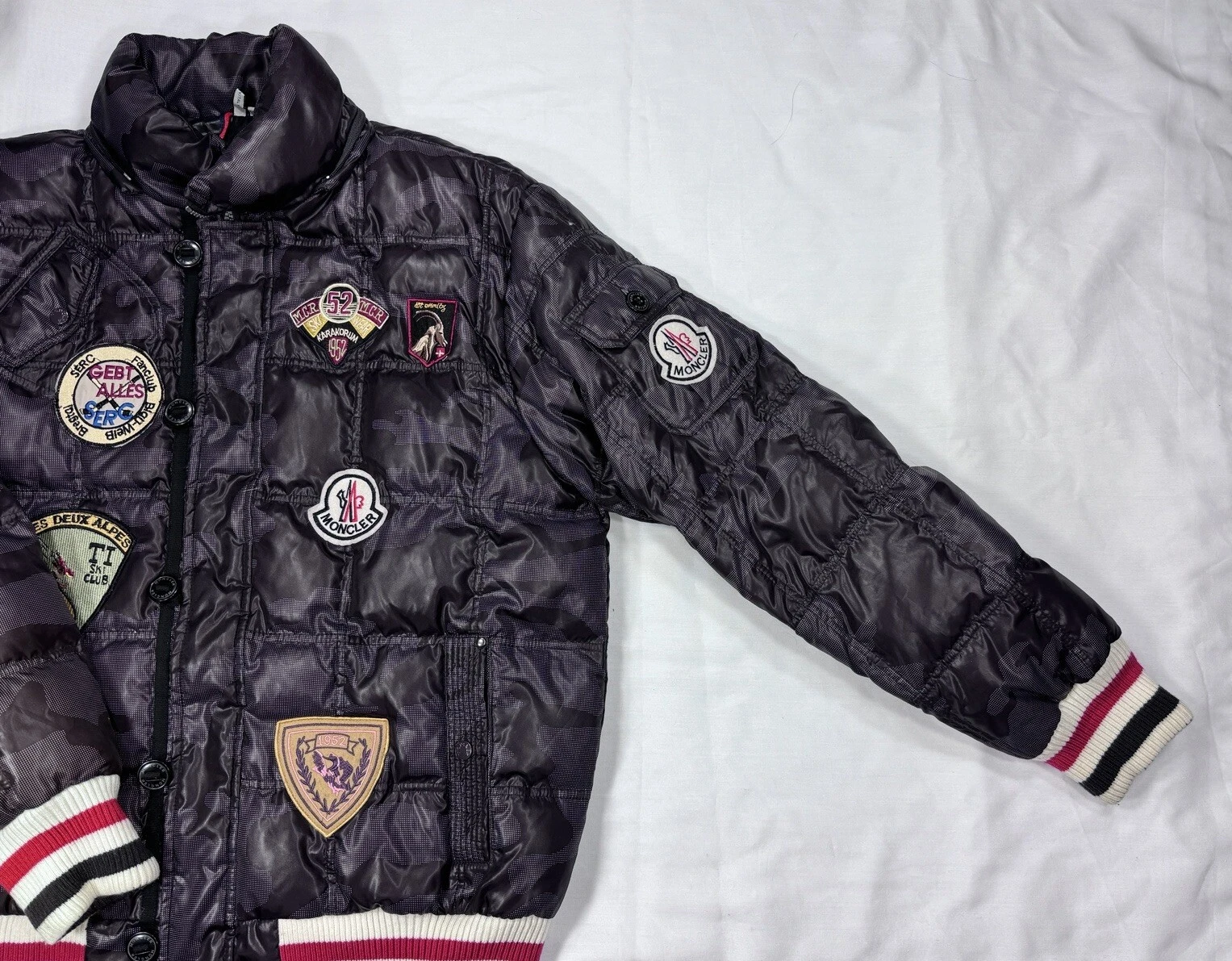 Giacca vintage MONCLER Leon marrone pelliccia sintetica piumino isolato Gorpcore taglia 9 US 4XL