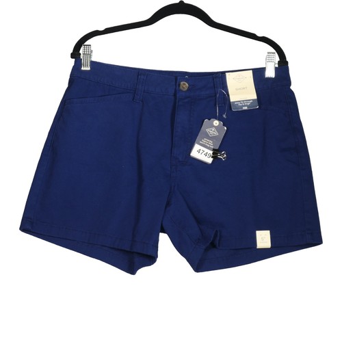 St. Johns Bay Chino Shorts Womens 8 Blue Cotton Blend High Rise