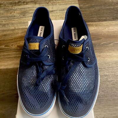 Steve Madden Mens Dress Shoes Size 11.5 Navy Blue Slip On  display picture 3