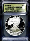 2006-W $1 Proof American Silver Eagle - ICG PR70 DCAM - West Point  BS190