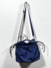 Benetton Women's Nylon Leather Handbag,doble Straps Shoulder Bag Envy Blue