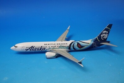 1:200 B737 MAX 9 Alaska SEATTLE KRAKEN N915AK G2ASA1219 Gemini