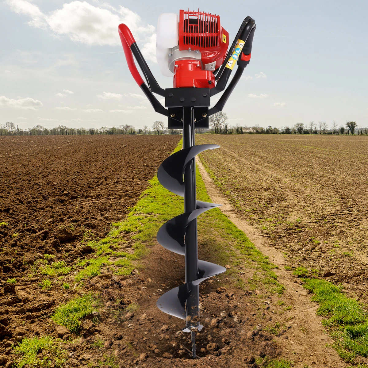 43cc Gas Power Earth Auger Post Hole Digger Borer Fence with 8