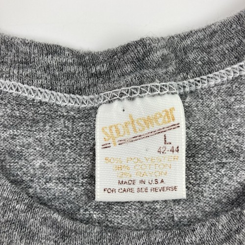 Vintage Sportswear Harrison Michigan Single Stitch Graphic T-Shirt Gray Large - Picture 3 of 8