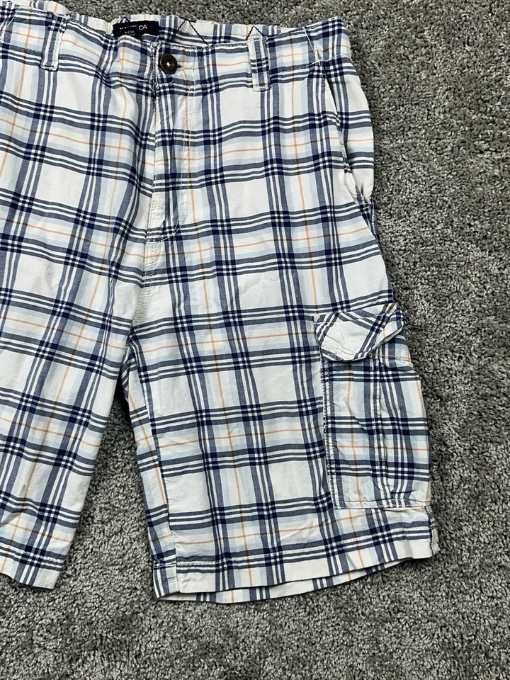 Nautica Shorts Mens 34W Plaid Cargo Utility Cotton Pockets Baggy 34x10 - Image 4 of 4