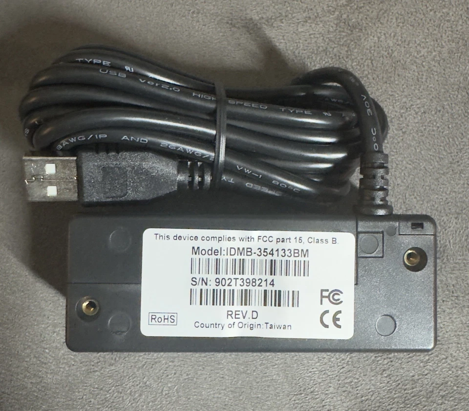 ID Tech IDMB-354133B-SH USB Magnetic Strip Reader - Black - Image 3 of 4