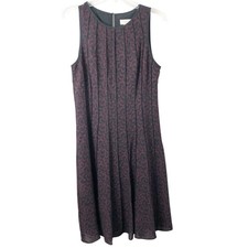 Ann Taylor Loft Outlet Women's Maroon/Black Sleeveless Back Keyhole Dress 10