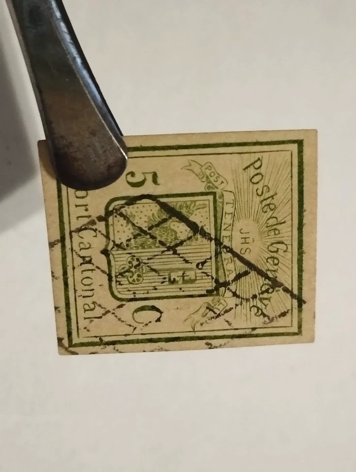 Suisse 1849 -5c vert N°4 Cote;3500€ -POSTE LOCALES ET  CONTONALES - oblitéré - Photo 4/4