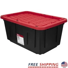 27 Gal Stackable Storage Bin Snap Lid Lockable Plastic Container Organizer New