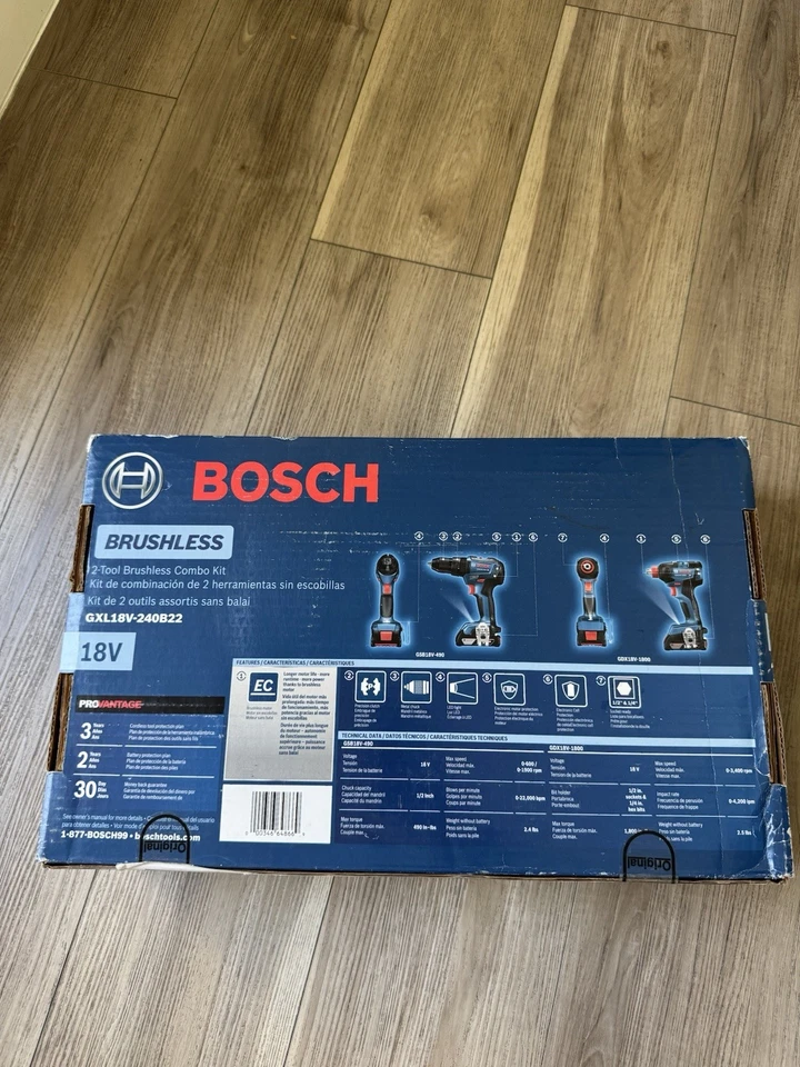 Bosch GXL18V-240B22 18V 2-Tool Combo Kit Hammer Drill & Impact Driver - Image 2 of 3