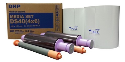 DNP DS40 4x6'' Media Kit (DS40PK46), 2 rolls of paper & ribbon per box, 800 print