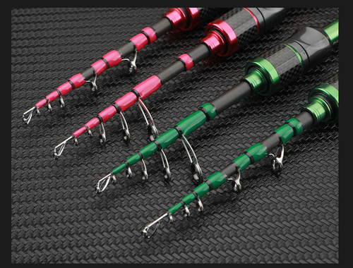 Canna da Pesca Telescopica Fibra di Carbonio Ultraleggera Spinning Casting Esca Palo Viaggio - Foto 14 di 55