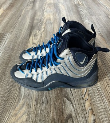 Men Size 12 Nike Air Bakin Midnight Navy Blue Silver Blue 316383