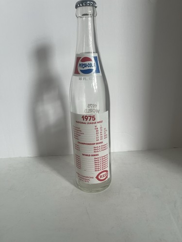 Vintage 1975 CINCINNATI REDS World Series Champions Pepsi Cola 16 oz. Bottle - Picture 2 of 16