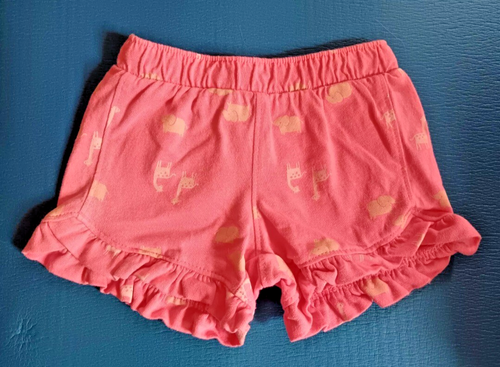 Shorts 0 To 3 Months Girls Carters with Ruffles Baby Pink Safari Animals 