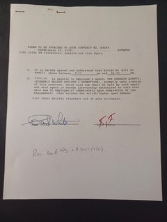 Tall Paul White (d. 2001) Signed King Floyd Contract Birmingham Civil Rights