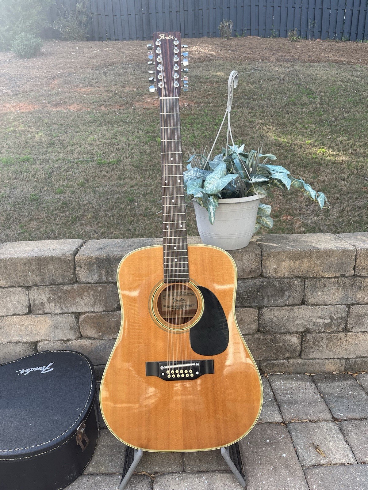Vintage Fender F 55 12 String Acoustic Guitar With Case