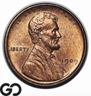 1909 VDB Lincoln Cent Wheat Penny, Gem BU++