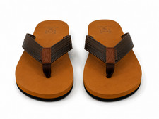 Kuailu Men&rsquo;s Flip Flop Sandals Brown Comfort Beach Size 11 New