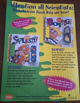 Nickelodeon Book Kits Vintage Print Ad 8x11 1997 