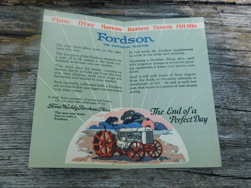 1923 Original Fordson Sales Brochure 6" Booklet - Picture 2 of 3