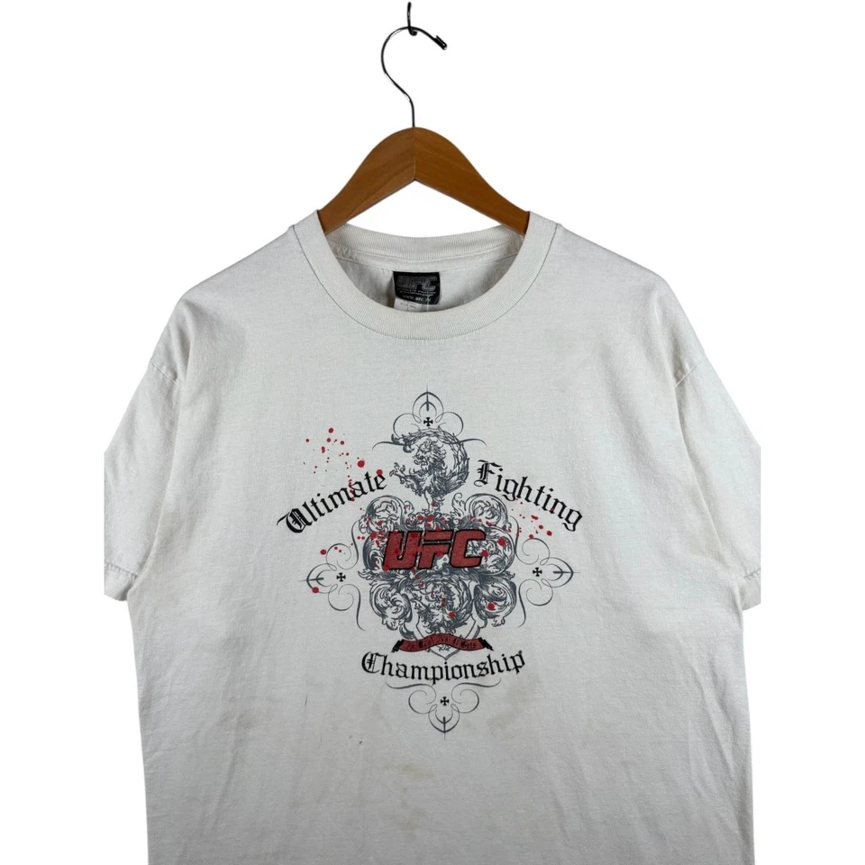 Vintage UFC Ultimate Fighting Championship T-Shirt White Men's Large - Image 2 of 4
