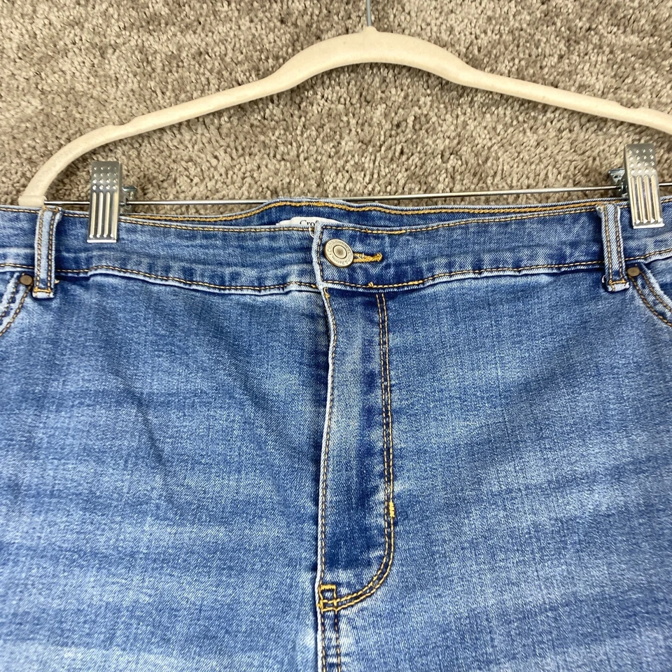 Croft & Barrow джинсовой ткани Jean шорты женщин плюс 20 Вт синий с манжетами кромки высоты - Изображение 2 из 4