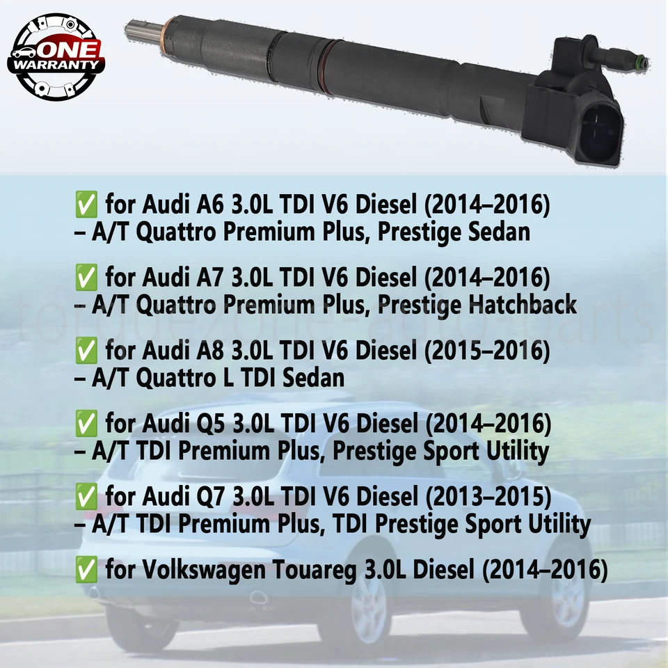 Fuel Injector Diesel 059-130-277-EM For Audi A4 A5 A6 Q5 Q7 VW Touareg 3.0TDI US - Изображение 2 из 4