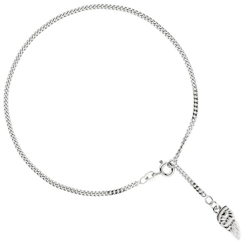 Cavigliera Ala, 925 Vero Argento Sterling, 25cm, Accessorio per Piedi - Picture 5 of 5