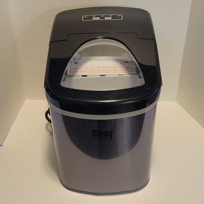 Chef Tested Countertop Ice Maker ICG401-CB-SSBLACK Stainless Steel Black 115V