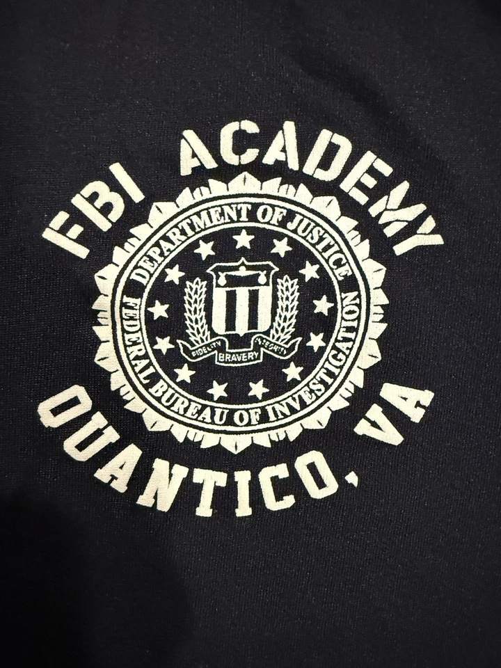 “FBI Academy Quantico VA” Black T-Shirt Federal Bureau of Investigation - Size S - Image 2 of 4