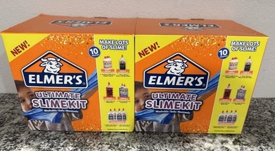 Elmer's Glue Ultimate Slime Kit 10 Piece Washable Glitter Colors Glow - 2 Boxes!