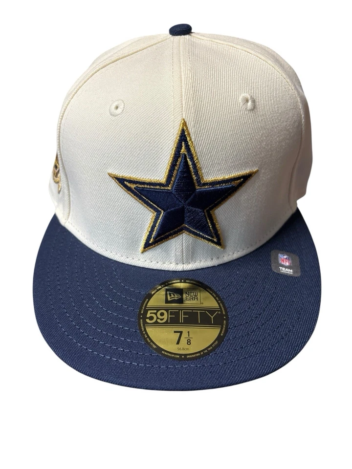 Sombrero ajustado New Era 59FIFTY Dallas Cowboys crema/azul marino talla 7 1/8 Super Bowl XXVIII Foto 2 de 4