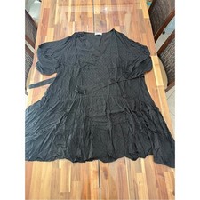 NWT Pari Passu Tiered Doby Black Midi Dress Plus Size 5 / US 20