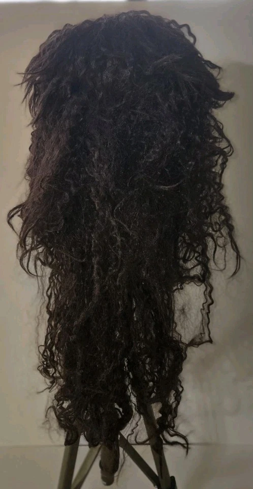Peluca para mujer, cabello castaño medio, cabello largo rizado, 24 pulgadas--Gloria Estefan cosplay Foto 4 de 4