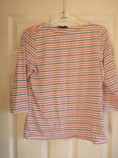 ladies preowned marks and spencer top size 16 round neck 3/4 sleeve