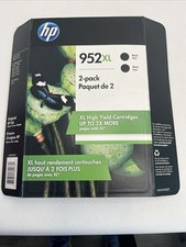 HP 952XL 2-Pack Black Ink Cartridges OEM Factory Sealed EXP 4/2023