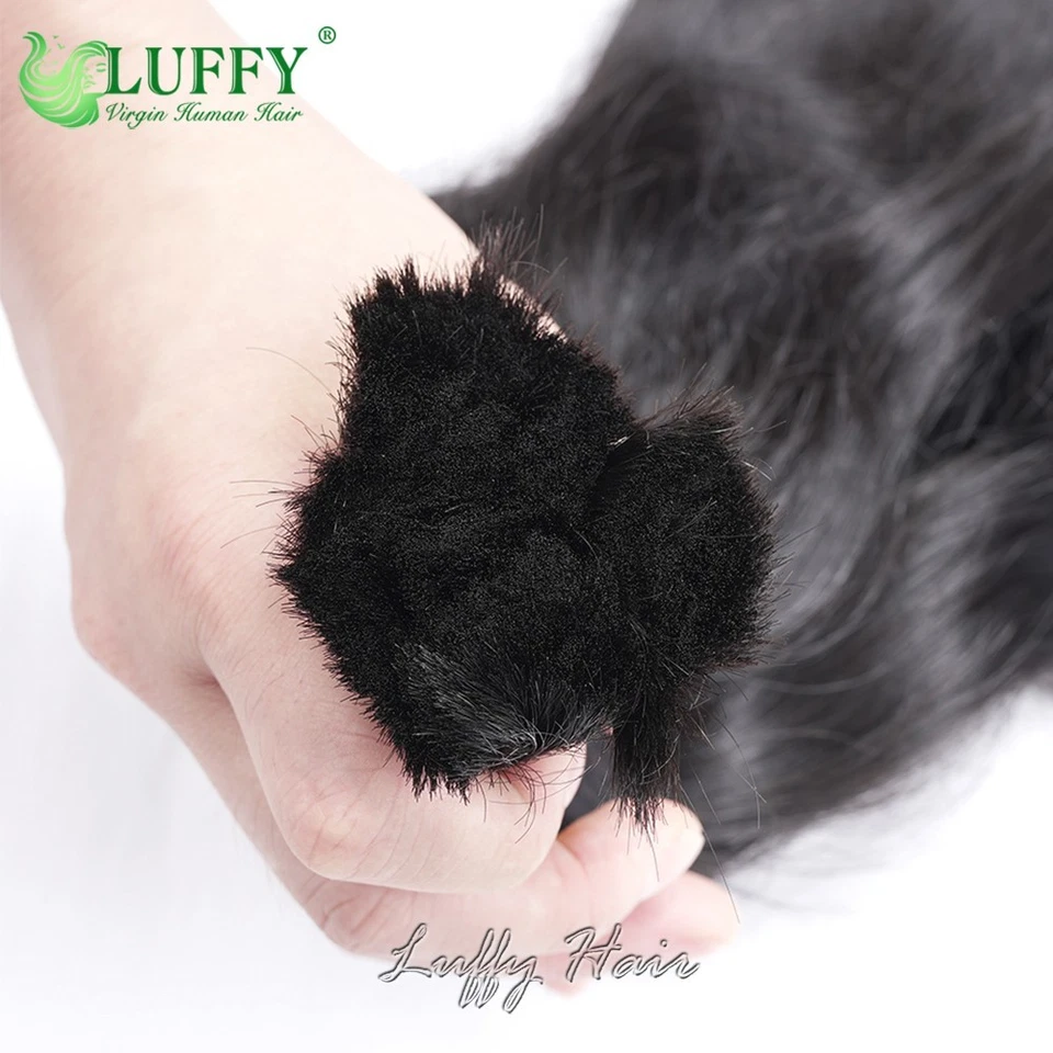 Cabello humano ondulado natural a granel para trenzar ganchillo trenza onda paquete cabello sin trama Foto 3 de 4