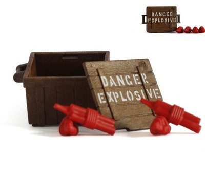 PLAYMOBIL DRAWER BOX WITH EXPLOSIVES DYNAMITE MINE MINERS WEST WESTERN