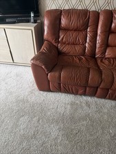 Brown Leather Sofa 3-Seater